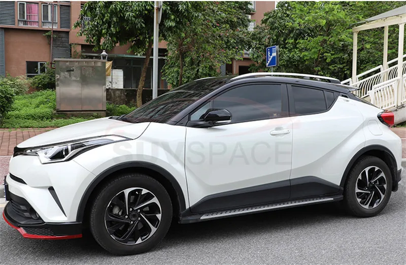 Серебряный Алюминий багажник на крышу для TOYOTA CHR Спойлеры Чемодан рельс