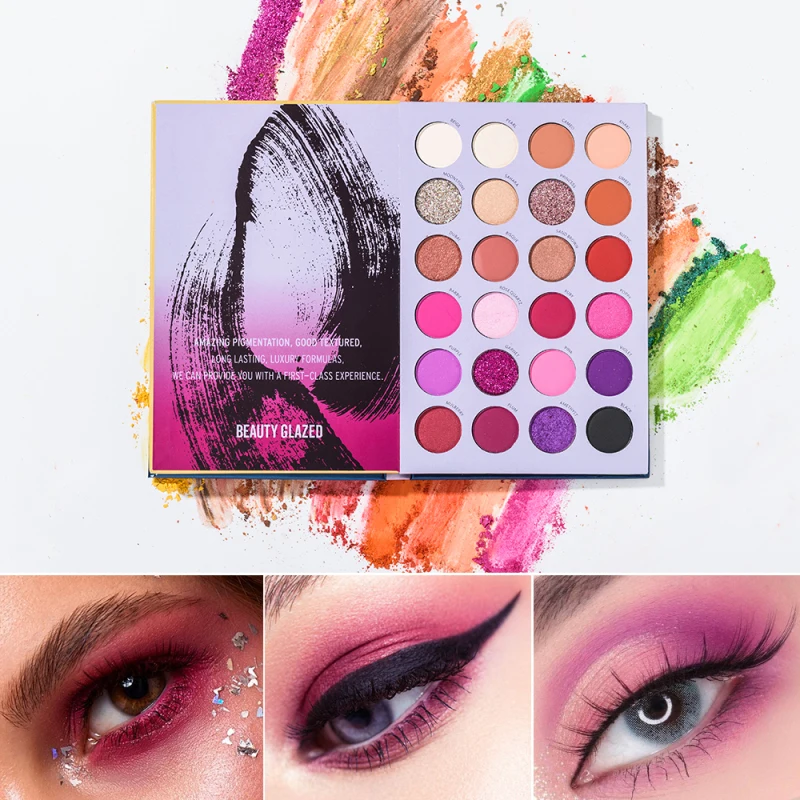 Палетка матовых теней для век Beauty Glazed 72 цвета 3 слоя в книжном стиле телесные