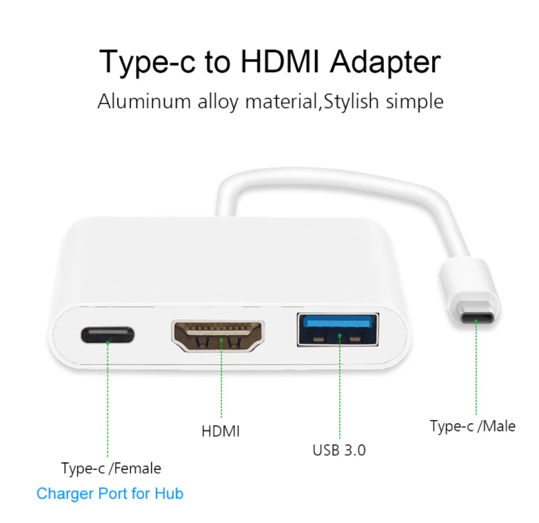 KEBIDU USBC 3 1 преобразователь USB C Type-USB 0/Type /HDMI-совместимый Женский адаптер для