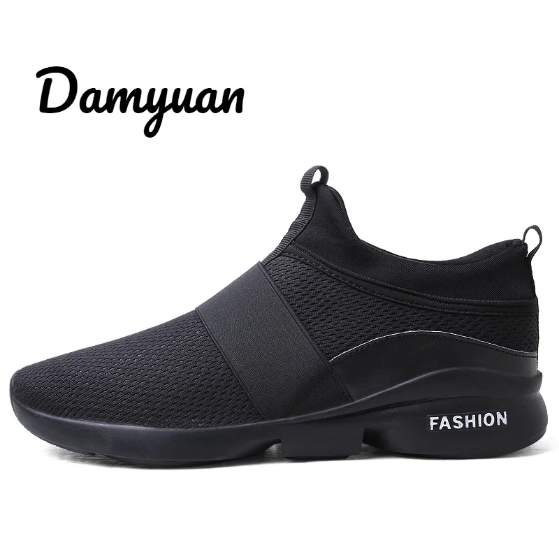 Damyuan Men's Casual Shoes Men's Shoes Size 46 47 Footwear Sneakers Sport Fashion Footwear Women Shoes New Fashion Lovers Shoes - Цвет: X666 Black