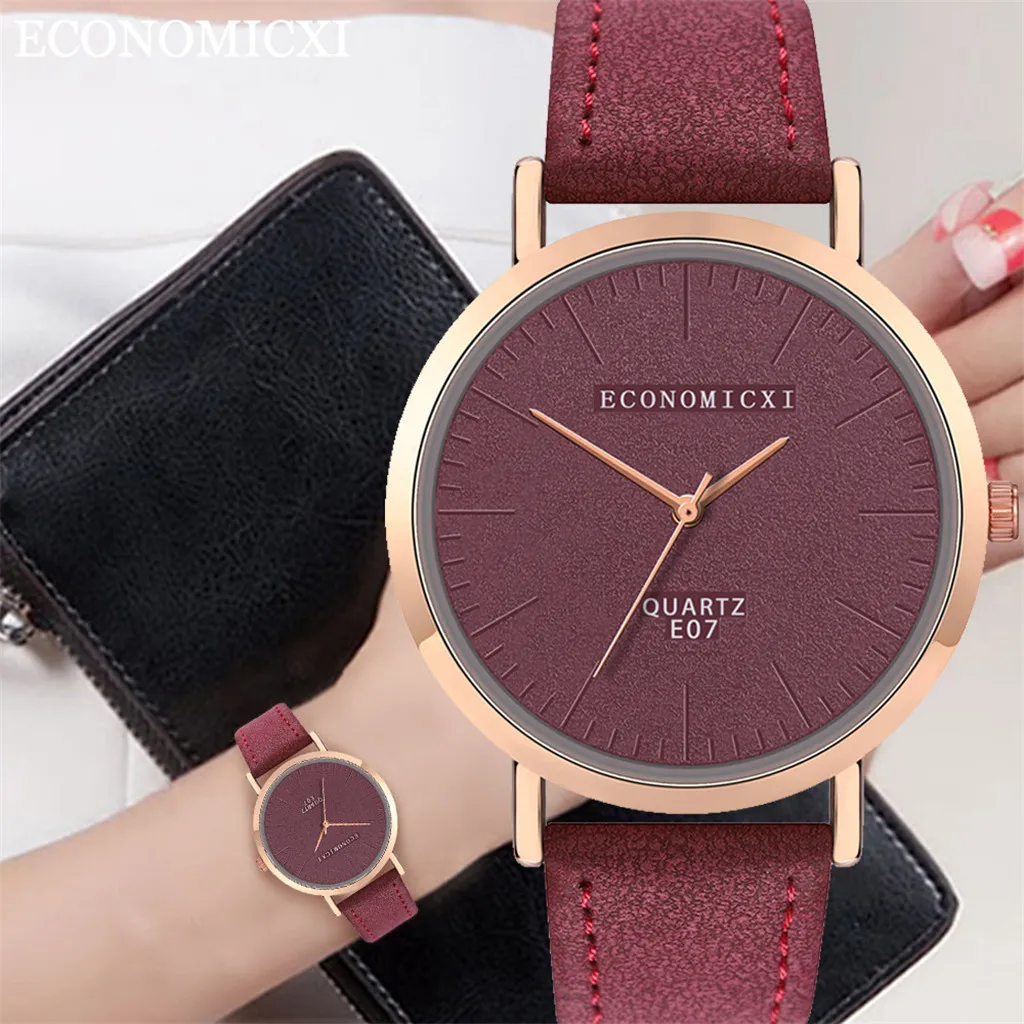 

Hot Sell Frosted Dial Ultra-Thin Strap Quartz Watch Round Dial Quartz Wristwatch Clock Gift Relogio Feminino Zegarek Damski#W