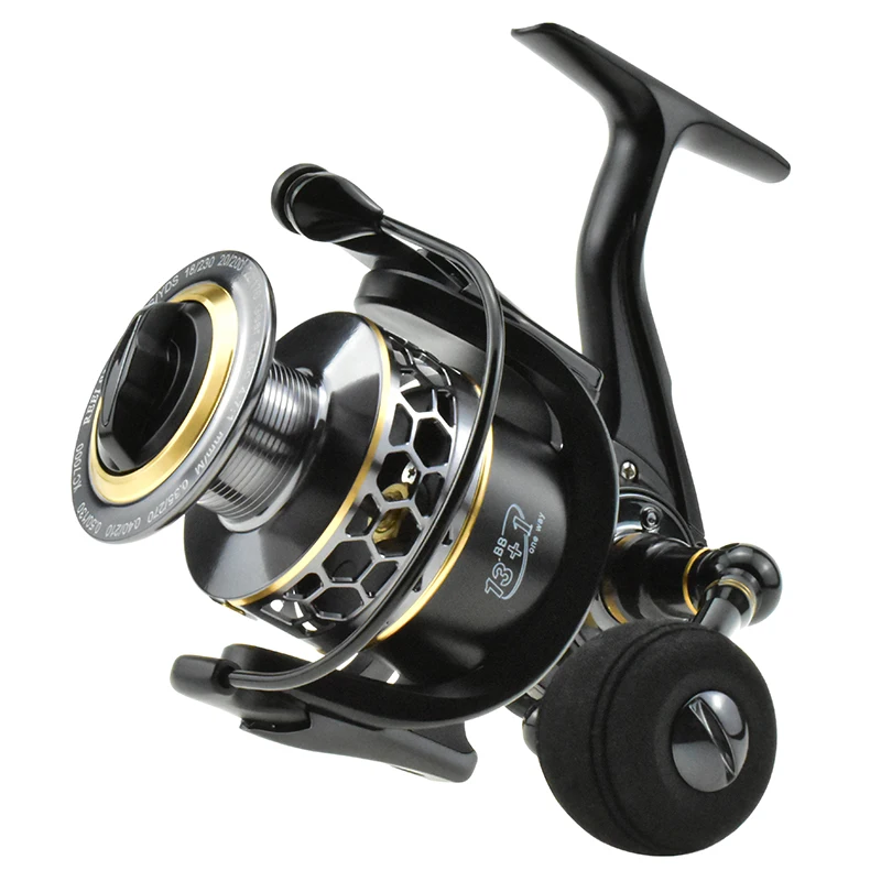 

Fishing Reel 12KG Max Drag Spinning Reel 13+1BB Water Resistant Metal Main Body Sea Spinning Fishing Reels Carretilha de Pesca