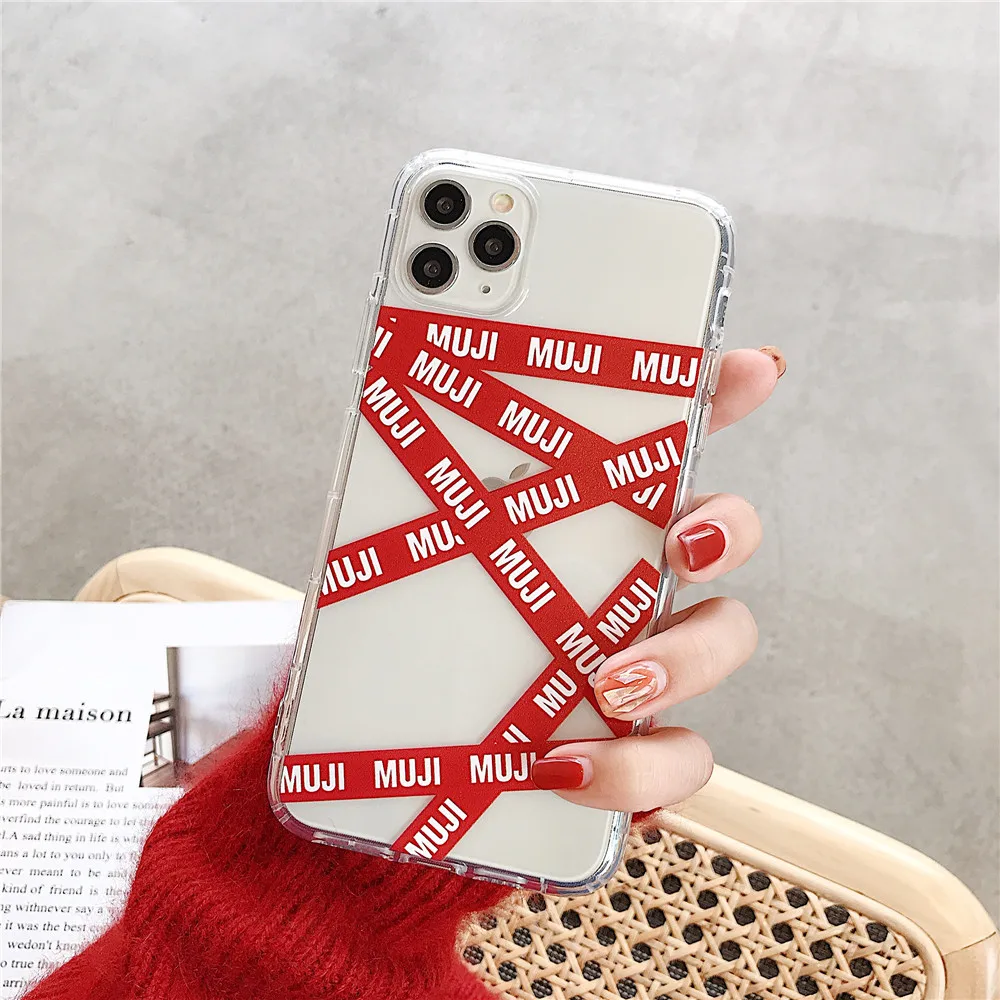 Ins Japan Muji Barcode Label Phone Case For Iphone 11pro Xs Max Xr X 7 8 Plus Simple Text Couple Clear Soft Tpu Back Cover Coque Fitted Cases Aliexpress