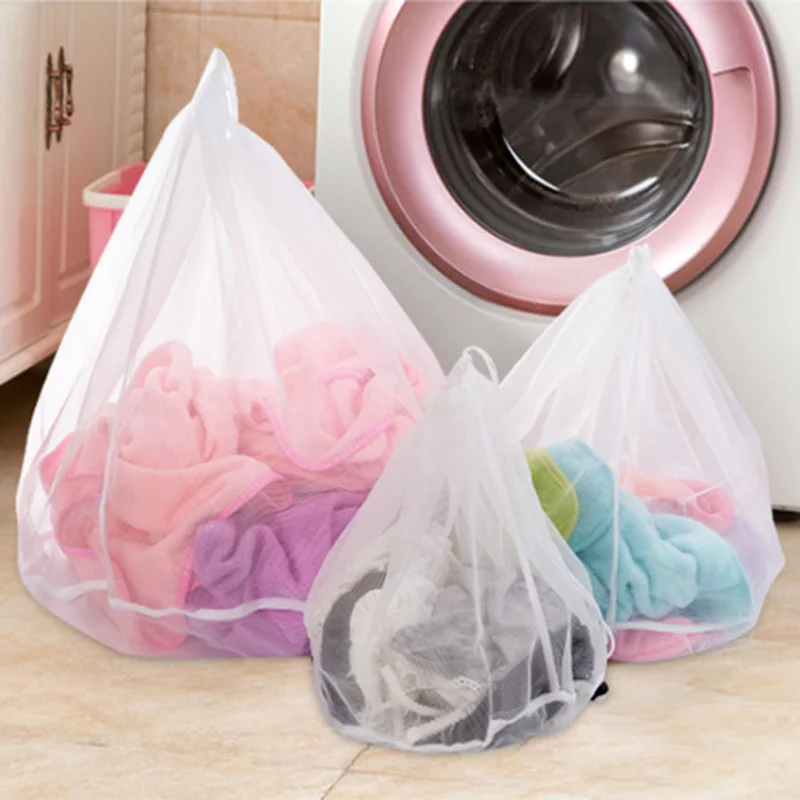 Mesh Laundry Wash Bags Folding Underwear Bra Socks Washing Machine Cloth Protection Net Filter Clothing Care Bag 3 Size | Дом и сад