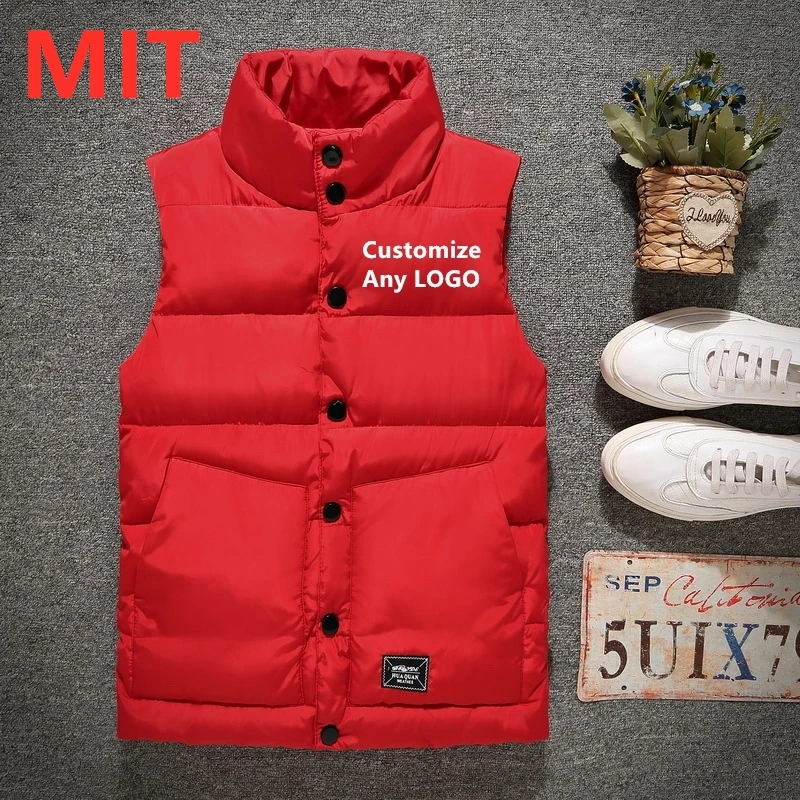 MIT бренд зимний классический жилет для мужчин Slim Fit мужской теплый жилет без рукавов английский стиль куртки сплошной цвет мужская одежда