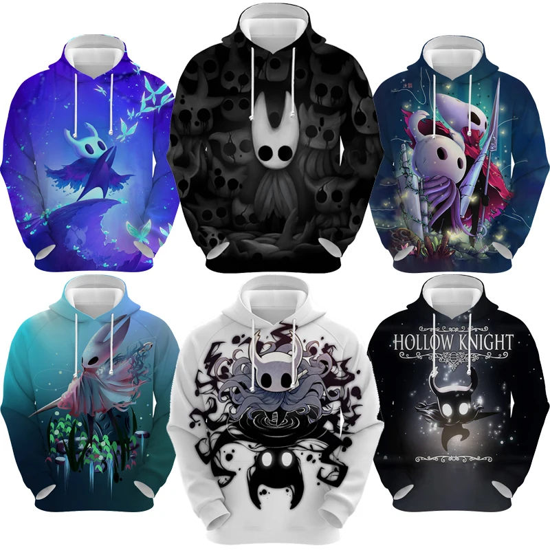 Men Hollow Knight 3D Print Hoodies Male Cartoon Anime Sweatshirts Sudadera Streetwear Tops Spring Autumn Unisex Pullovers Casual