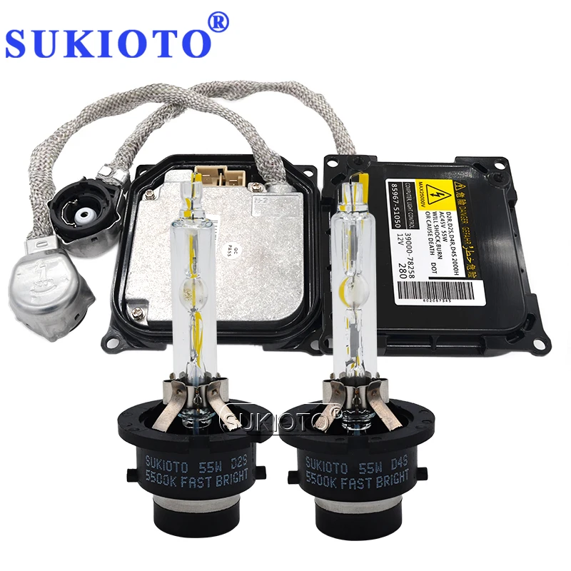 SUKIOTO 55W D2S Xenon HID балласт комплект супер яркий 5500K D2R D4S D4R ксеноновая лампа OEM 85967-51050