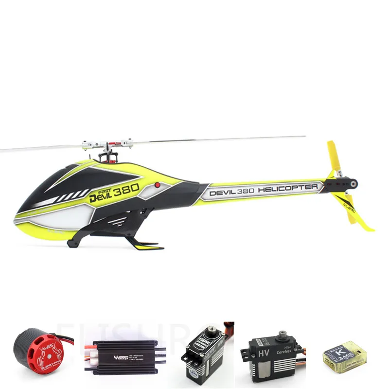 

ALZRC - Devil 380 FAST FBL Super Combo RC Helicopter GDW Servo Constant Speed ESC with BEC- Silver 2019
