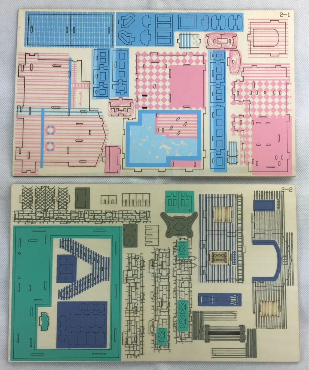 Вилла с пулом DIY 3D деревянные головоломки по дереву сборочный набор резка деревянные игрушки для Рождественский подарок 3210