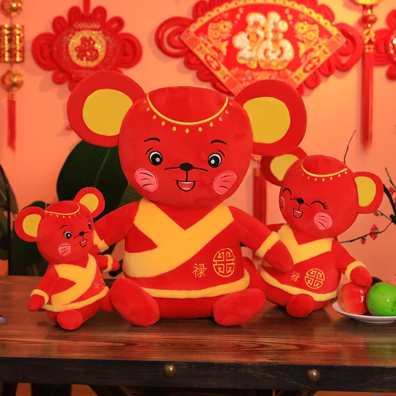 Candice guo плюшевая игрушка кукла мультфильм животное Мышь Крыса китайский год Зодиак Весенний фестиваль приносящий богатство подарок 1 шт
