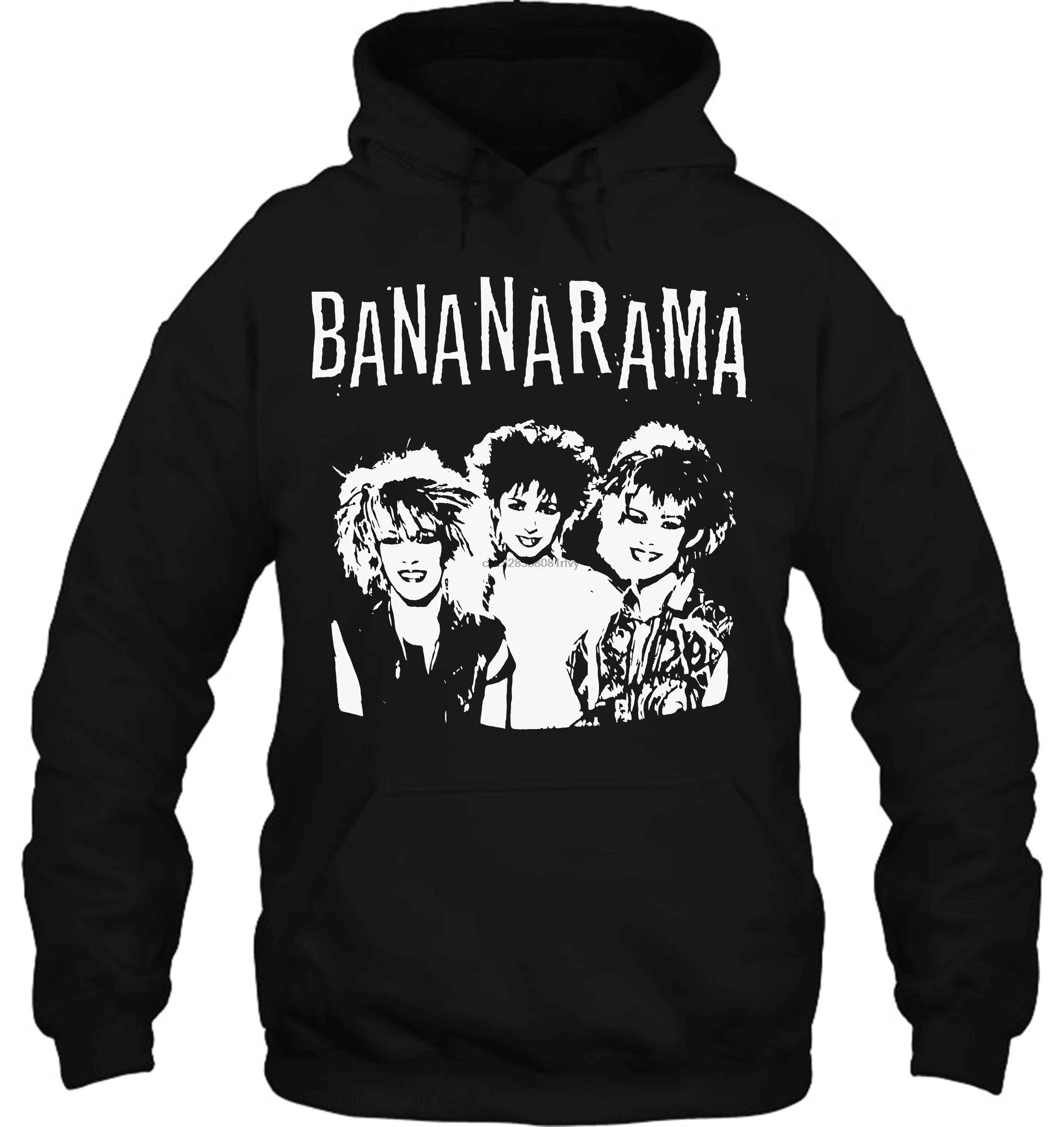 Мужская толстовка Bananarama, черные топы, черная футболка в стиле хип-хоп с принтом, женская уличная одежда