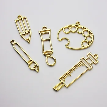 

Ballet Cat Fairy Cat Shaped Metal Frame UV Epoxy Resin Charm Gold Bezel Jewelry Making Tools Resin Bezelpopular