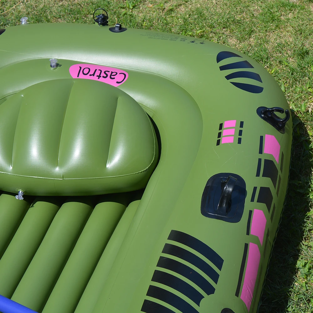 1 Set 2 - 3 Person Portable Inflatable Boat High Strength PVC Rubber Fishing Boat 230x137cm with Paddles Pump Patching Kit (13)
