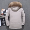 Chaqueta de invierno resistente al frío para hombre, chaqueta de cuello de piel auténtica de alta calidad, con plumón de pato blanco cálido y grueso, 40 grados ► Foto 2/6