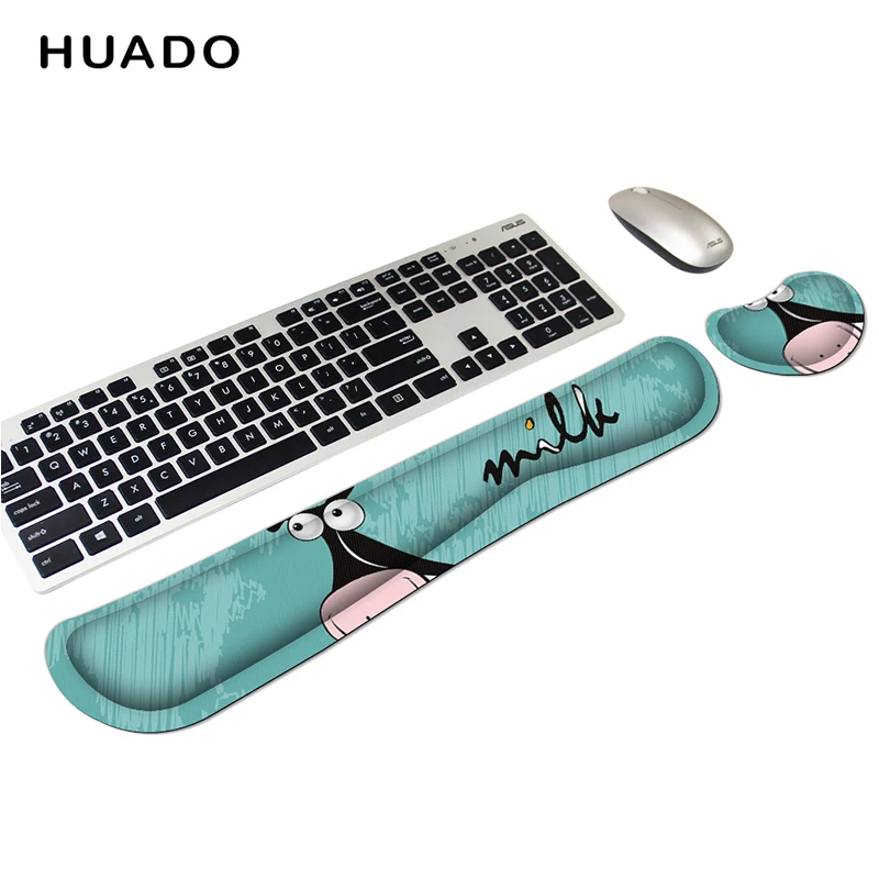 Эргономичная подушка для мыши и клавиатуры с эффектом памяти, подставка для запястья, подушка для офисной работы, поддержка на заказ - Цвет: Розовый