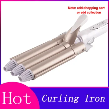 

Professional Curling Iron Ceramic Triple Barrel Hair Styler Hair Waver Styling Tools 110-220V Hair Curler Electric Curling Style