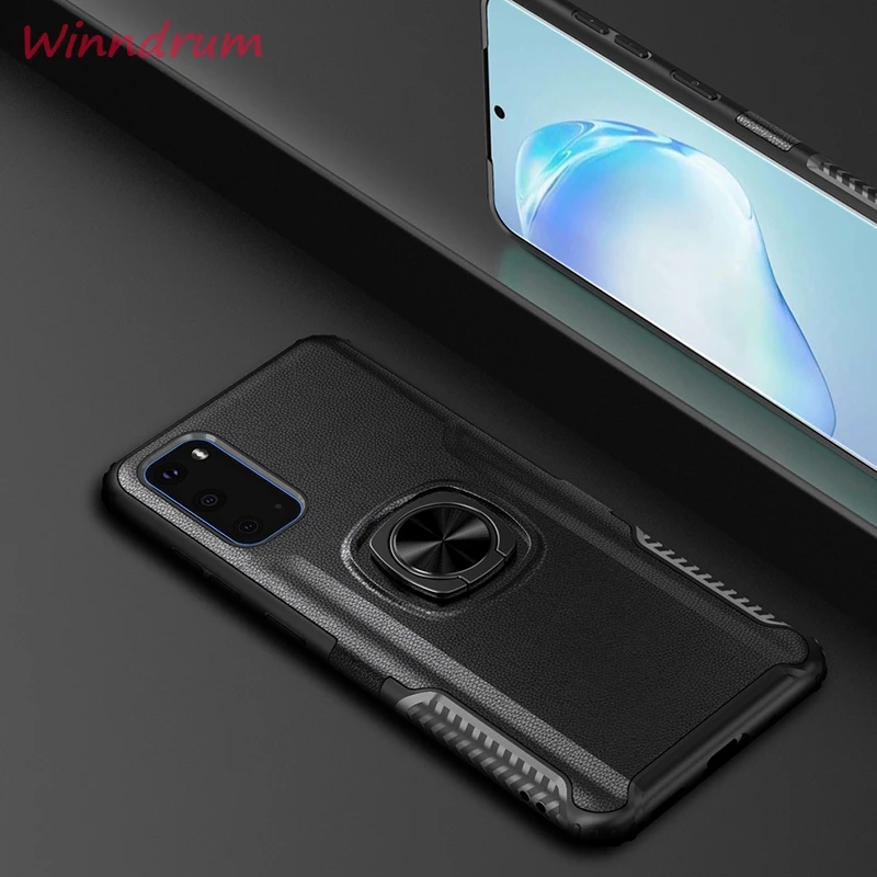 Чехол с кольцом для Samsung Galaxy S20 PLUS Ультра мягкий Силиконовый ТПУ Матовый чехол