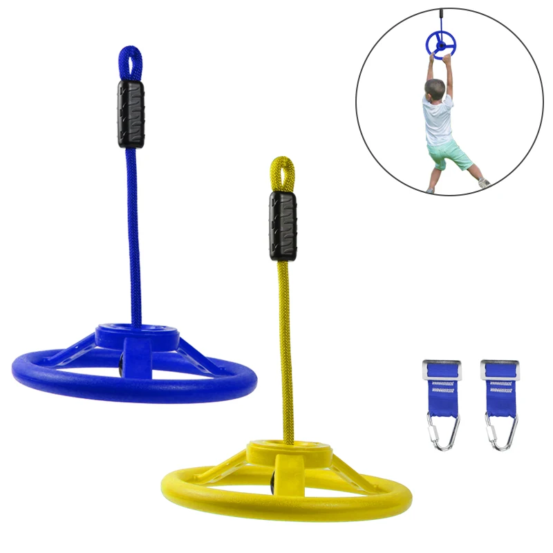 Kids Fitness Toys Outdoor Hanging Wheel Arm Strength Training Equipment Swings Line Training Accessory Kids Climbing Tool 2