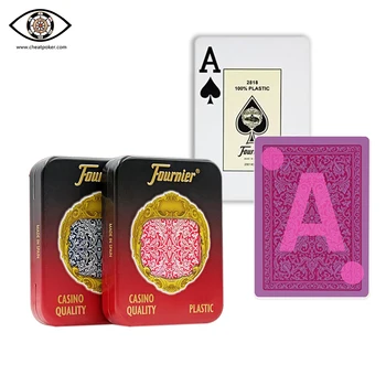 

Marked cards for contact lenses, Fournier Texas hold'em anti cheat poker, magic plastic marked playing cards