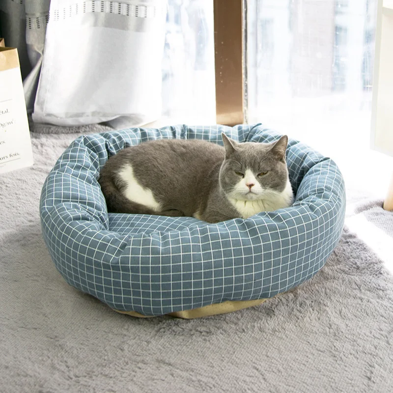 Супер мягкий круглый коврик для питомца моющийся открытый летний глубокий сон все сезоны изумительно общий коврик для питомца Кот и Собака Хлопок питомник