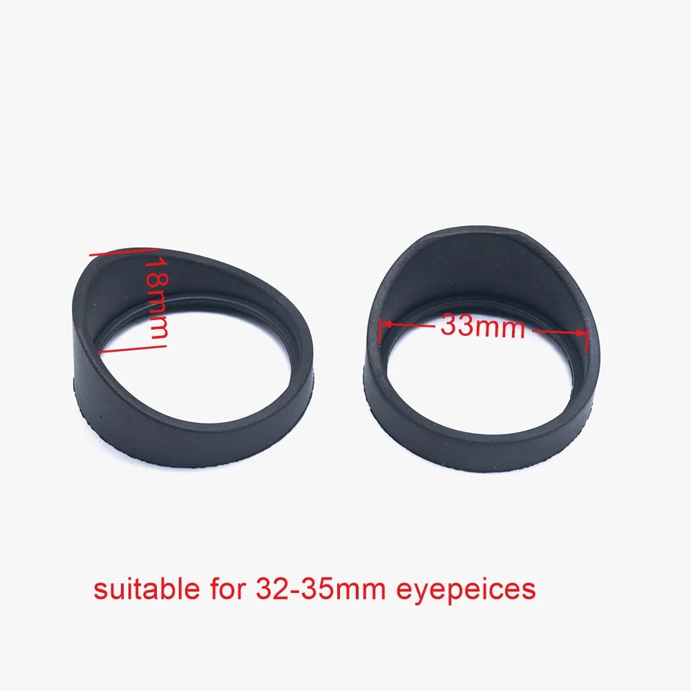 2 pcs/set 34mm Diameter Rubber Eyepiece Cover Eyeguards Eye Shields Protection Stereo Microscope Telescope Monocular Binocular 3