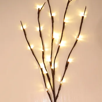 

LED Willow Branch Lamp Floral Lights 20 Bulbs Home New Year Party Decor Wedding Birthday Valentine' Day Gift Glow Party Supply