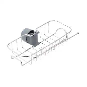 

Stainless Steel Sink Hanging Storage Rack Holder Faucet Clip Bathroom Kitchen Dishcloth Clip Shelf Drain Dry Towel Organizer