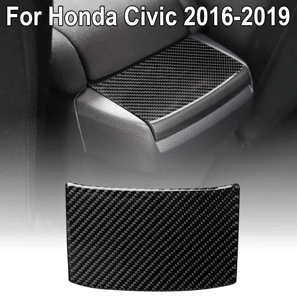 

1pcs Car seat box sticker Black Carbon Fiber For Honda Civic 2016-2019