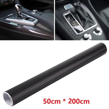 

Carbon Fiber Car Film Sticker Foil Matt Black 3D Decals Vinyl High Quality