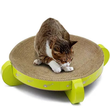 

Cat Cardboard Scratcher Mat Scratch Lounge Bed Interactive Cat Toy Kitten Scratching Pad Pet Furniture Kitten Play House Supply
