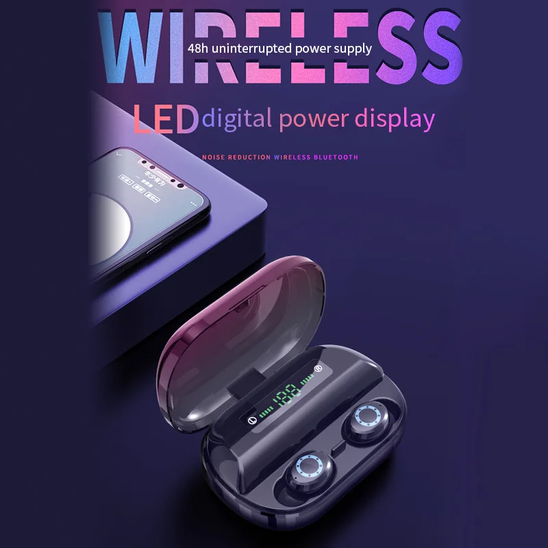 Новые прочные многофункциональные наушники V12 TWS Bluetooth 5,0 беспроводные BT наушники стерео наушники гарнитуры w/зарядный чехол IM