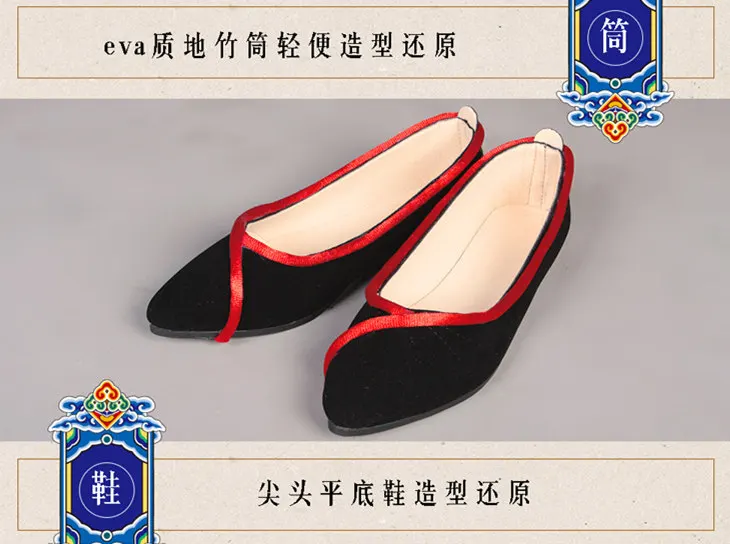shoes Fate Grand Order fate/дополнительный Shutendoji маленький зомби Cheongsam 4 юбилей Косплей Костюм Униформа - Цвет: shoes