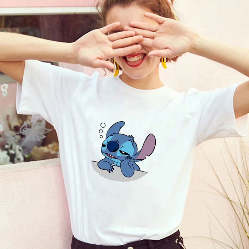 LUSLOS, милая футболка с рисунком из мультфильма, женская футболка размера плюс, белая уличная футболка, Топы, Homme, Harajuku, футболки, женская одежда