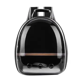 

Pet Carry Bag Breathable Backpack Adorbale Travel Space Capsule Parrot Inner Wooden Bar Knapsack for Pet Outdoor Use