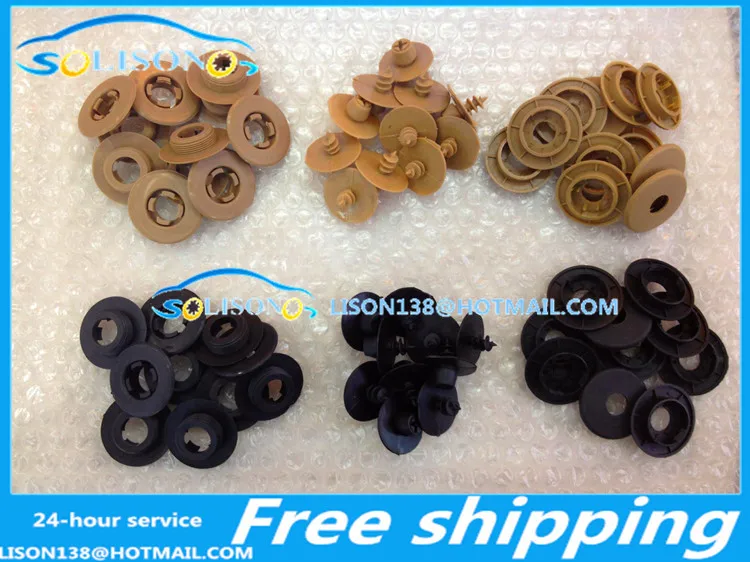 for Carpet Floor Mats for Magotan CC Snap Clips Bollywood Sagitar Touran Golf Beige Smudge Universal 10pcs.