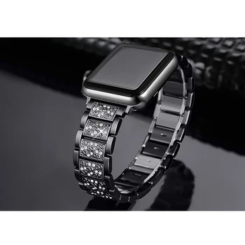 

strap for Apple Watch band 42mm 38mm 40mm 44mm Diamond stainless steel bracelet watchband for iwatch Apple Watch series 5 4 3 2