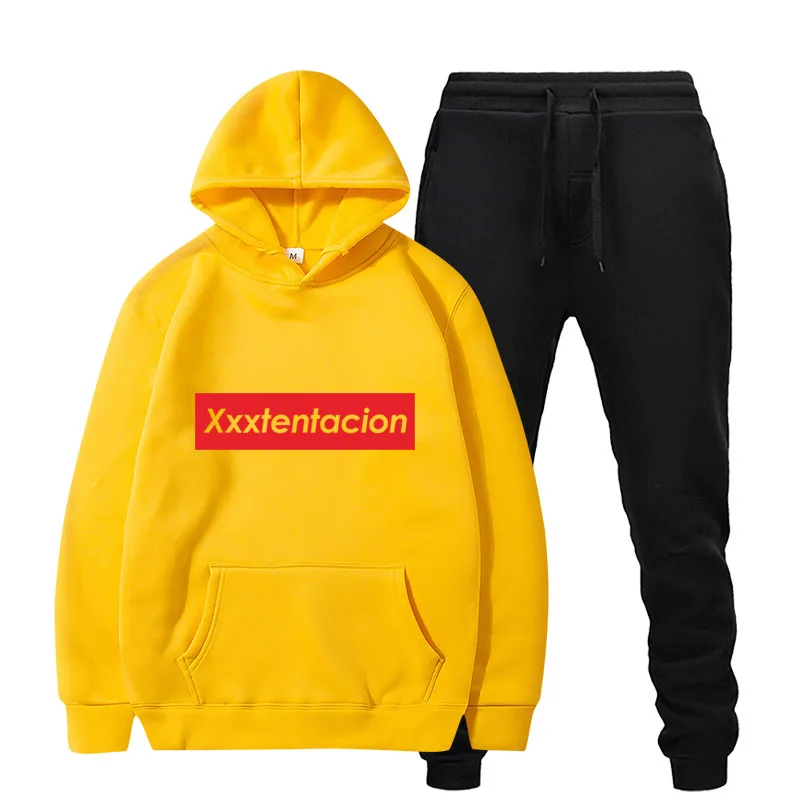 Костюм Rip Xxxtentacion толстовки Толстовка для женщин мужчин Jahseh Dwayne Onfroy Revenge пуловер комплект из 2 предметов спортивный костюм