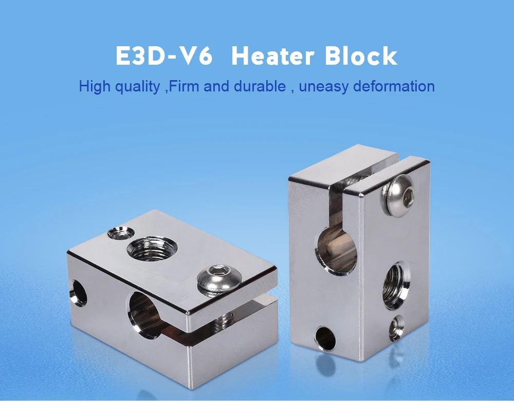 GmFive V6 тепловой блок покрытый медью для E3D V6 Hotend закаленная сталь V6 сопло нагреватель Блок сопло для 3d принтера части