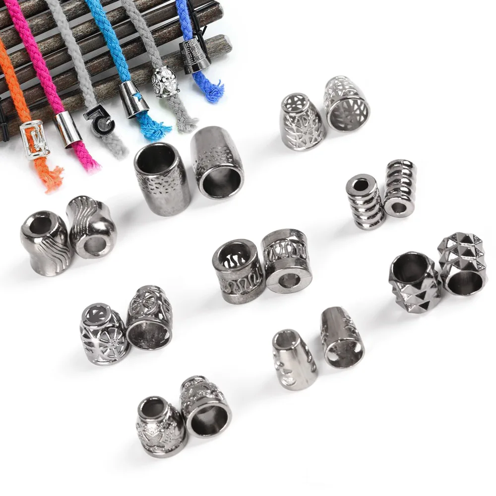 Paracord Beads Metal Charms Buckle Knife Lanyards Decoration DIY Pendant Buckle Paracord Bracelet Accessories paracord accessories 10Pcs