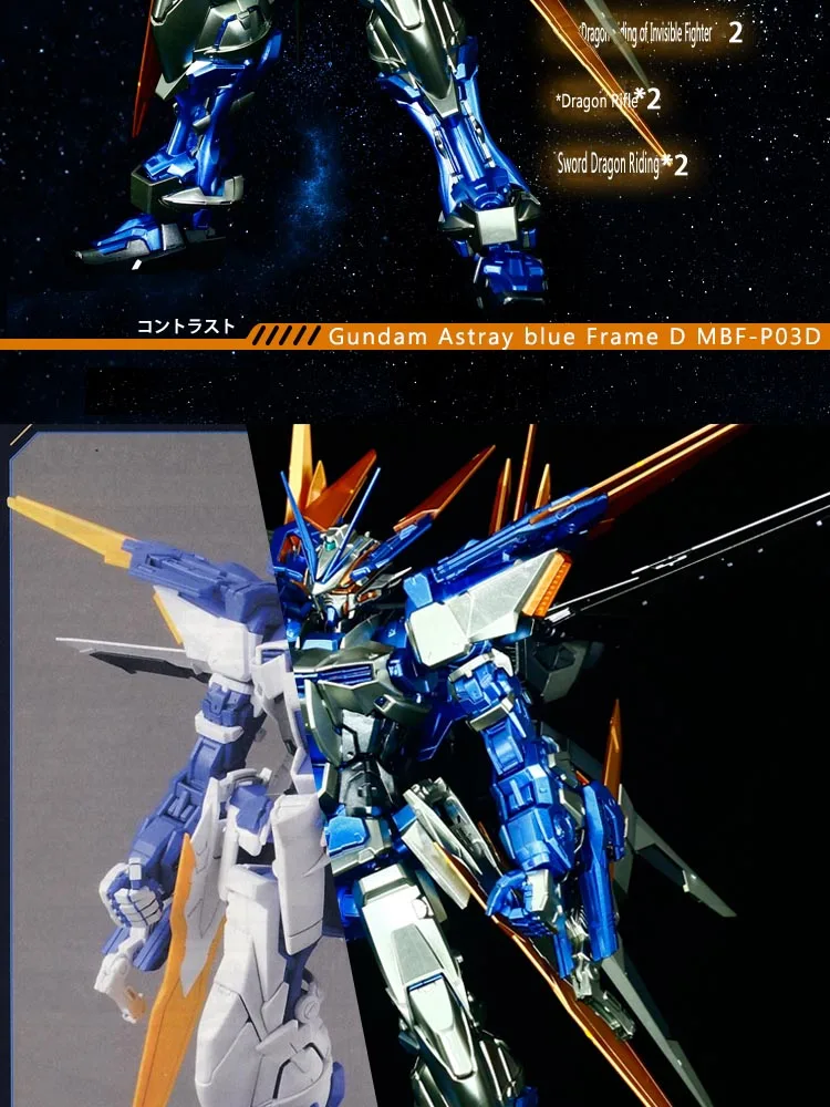 BANDAI MG 1/100 MBF-P03D Gundam Astray синий рамки D игрушки Фигурки Тип металлический раскраска потерянный до Heterodox серии