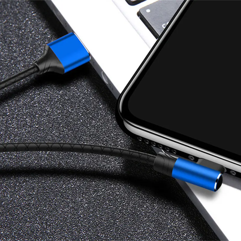 Cafele Micro USB кабель 2 м 2.4A Быстрая зарядка Android Usb кабели для Xiaomi Mi9 Mi8 huawei samsung Red rice Note 7 Oppo оборудование - Цвет: Blue