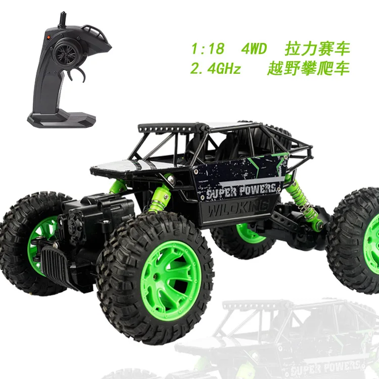 

1: 18 Climbers Four-Wheel Drive Alloy Climbing off-Road Vehicle Remote Control Car 2.4G Drop-resistant Car Children Gift Toy