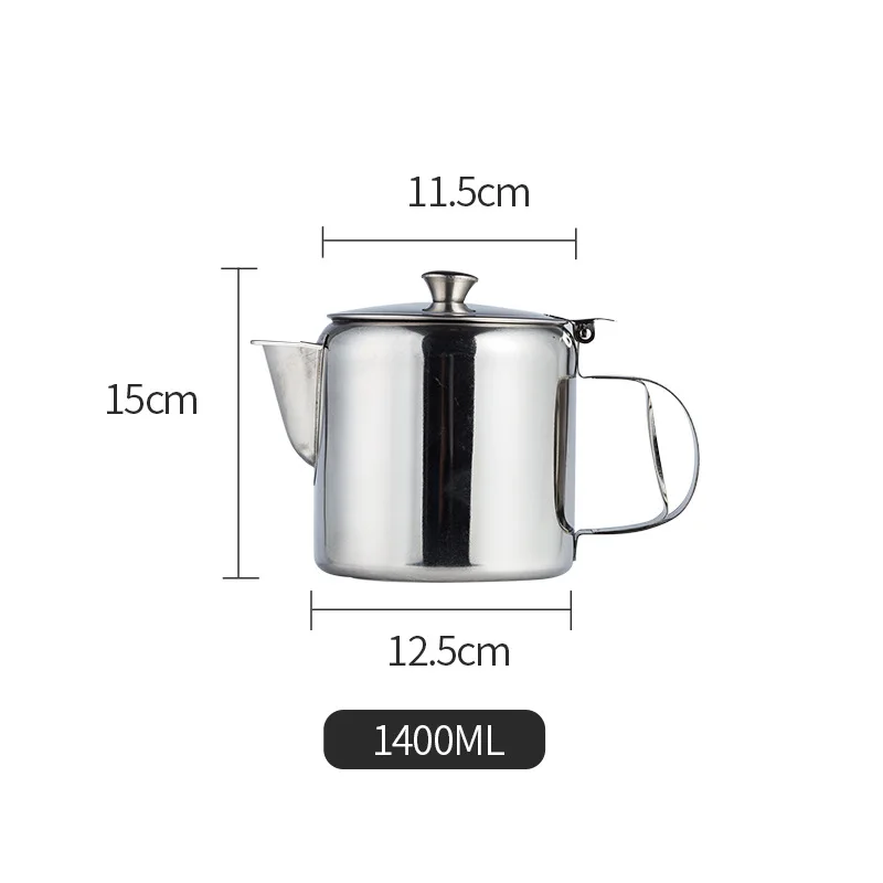 GUNOT Portable Coffee Pot Stainless Steel Coffee Kettle Tea Maker For Coffee Serve Milk Pitcher Barista Tools Coffee Cold Brew - Цвет: 1400ml