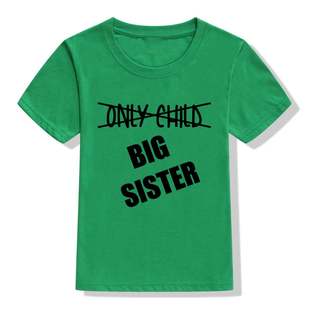 Не только Детская футболка с надписью «I Am'm Going To Be A Big Sister» для девочек топы для девочек, летняя одежда с короткими рукавами для маленьких сестер - Цвет: H113-KSTGN-