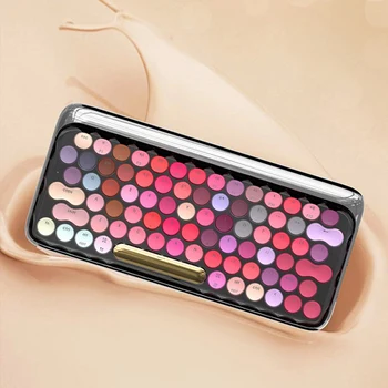 

Circle Dot Bluetooth Wireless Girl Lipstick Blue Axis Mechanical Keyboard for Apple MAC Gaming Keyboard 79 (Key)
