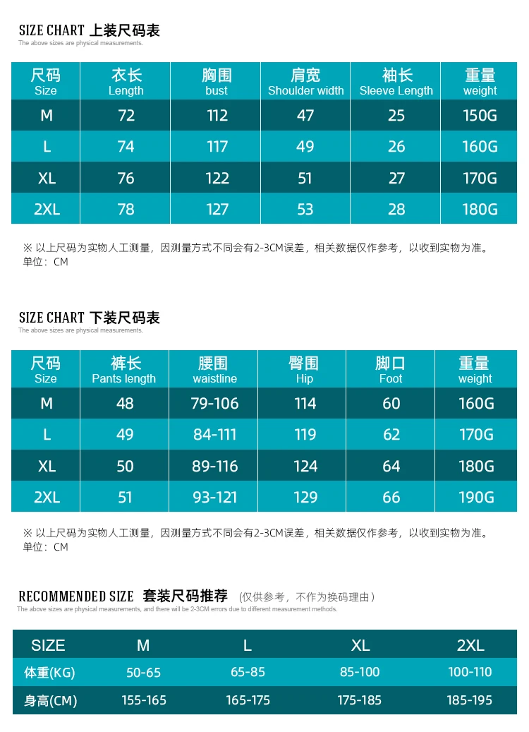 尺寸表