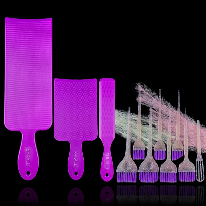 

Hair Coloring Board Hair Tint Dyeing Highlighting Board Hairdressing Professional Pick Color Balayage Board Tool brush set