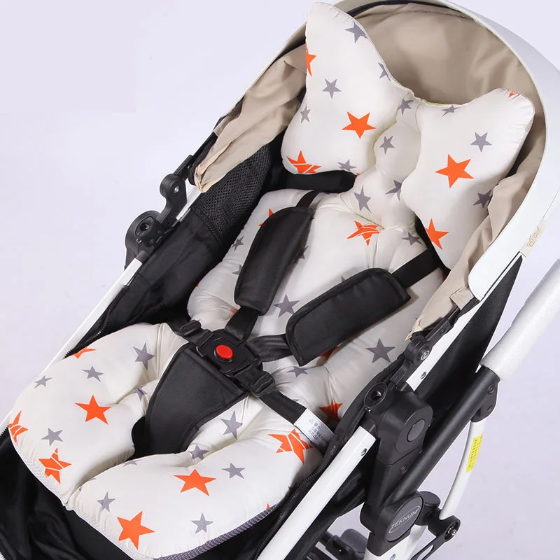

Baby Stroller Seat Pad Soft Baby Accessories Universal Breathable Back Cushion Multi-point Fixation Baby Stroller Cushion