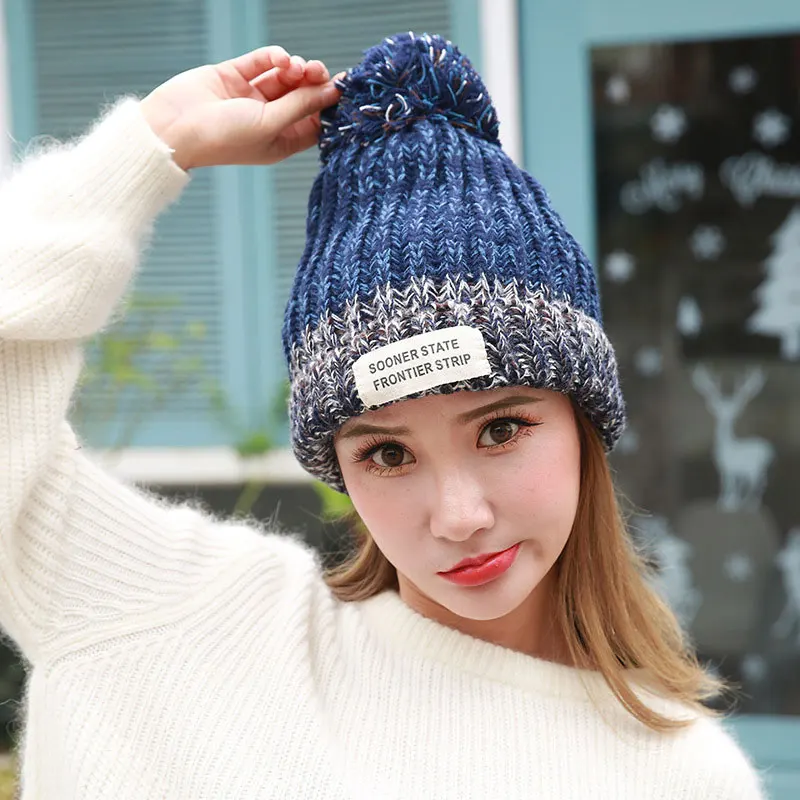 Женская зимняя новая шапка, женские тапки, милая шапка, ребристый трикотажный низ, короткая однотонная женская Повседневная шапка, однотонная шапка, шапка