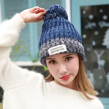Женская зимняя новая шапка, женские тапки, милая шапка, ребристый трикотажный низ, короткая однотонная женская Повседневная шапка, однотонная шапка, шапка